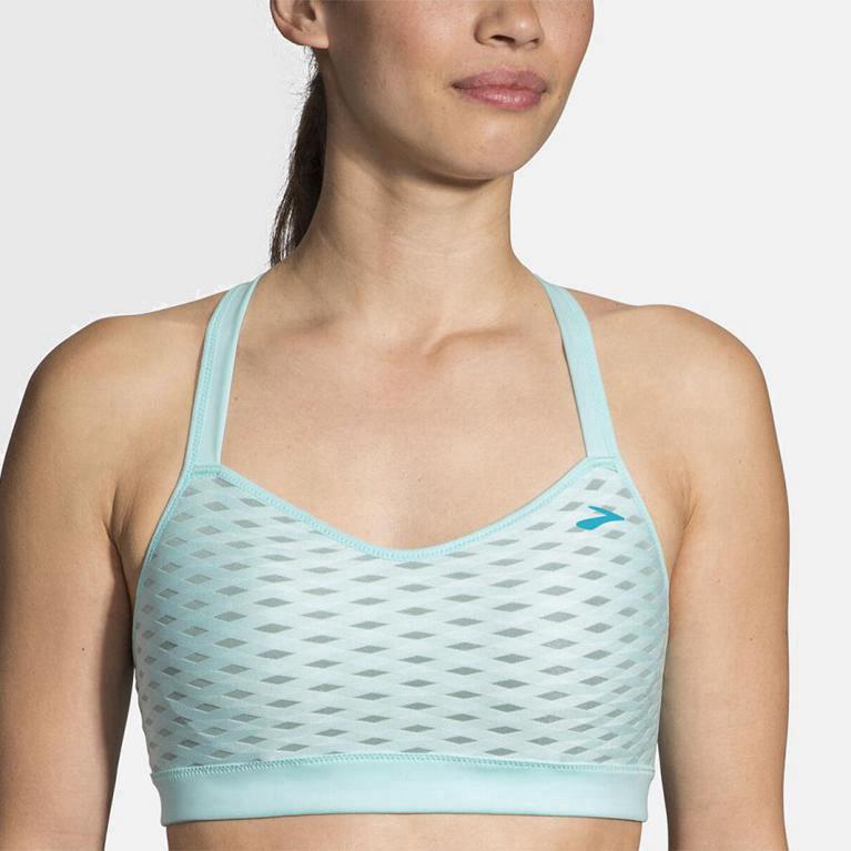 Brooks Women's Uprise Crossback Running Bra Singapore - Blue (07243-GCZB)